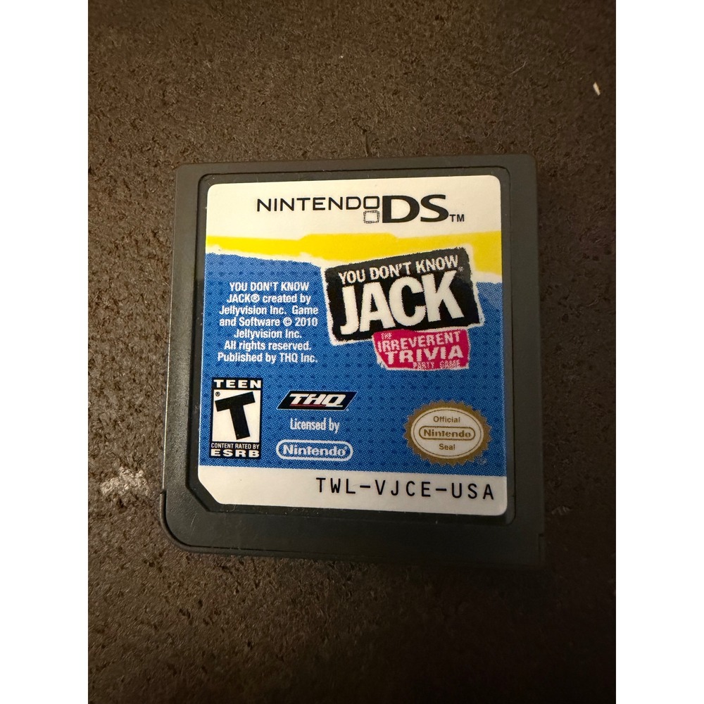 You Don't Know Jack Nintendo DS Trivia Party Game Cartridge TWL-VJCE-USA THQ